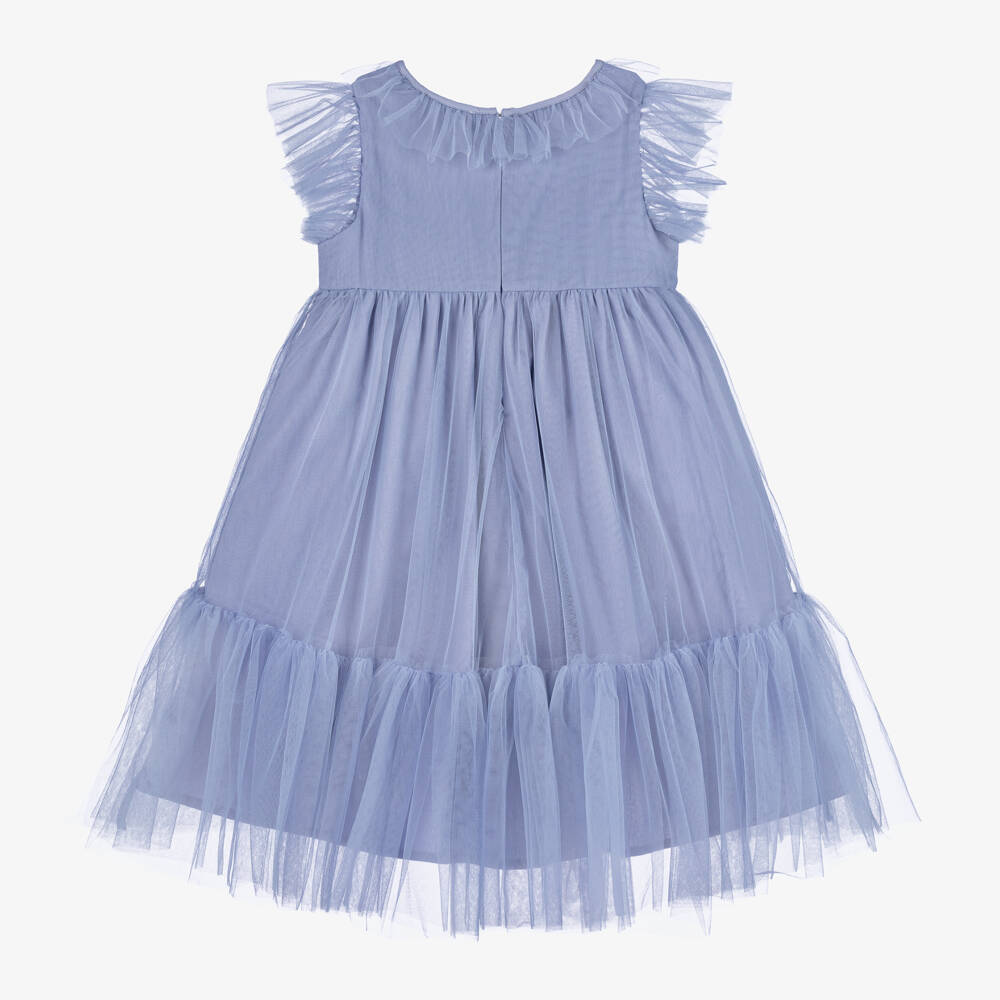 Tutu du Monde-Girls Cornflower Tulle Party Dress | Childrensalon Outlet
