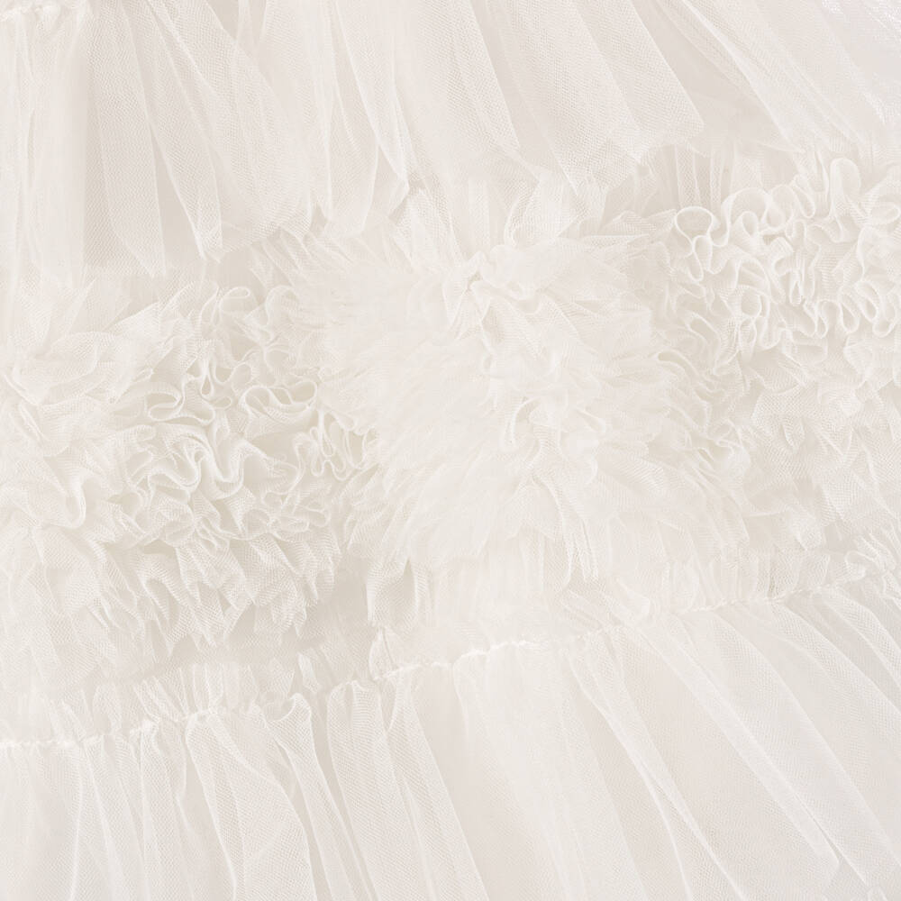 Tutu du Monde-Girls Cream Tulle Ruffle Dress | Childrensalon Outlet