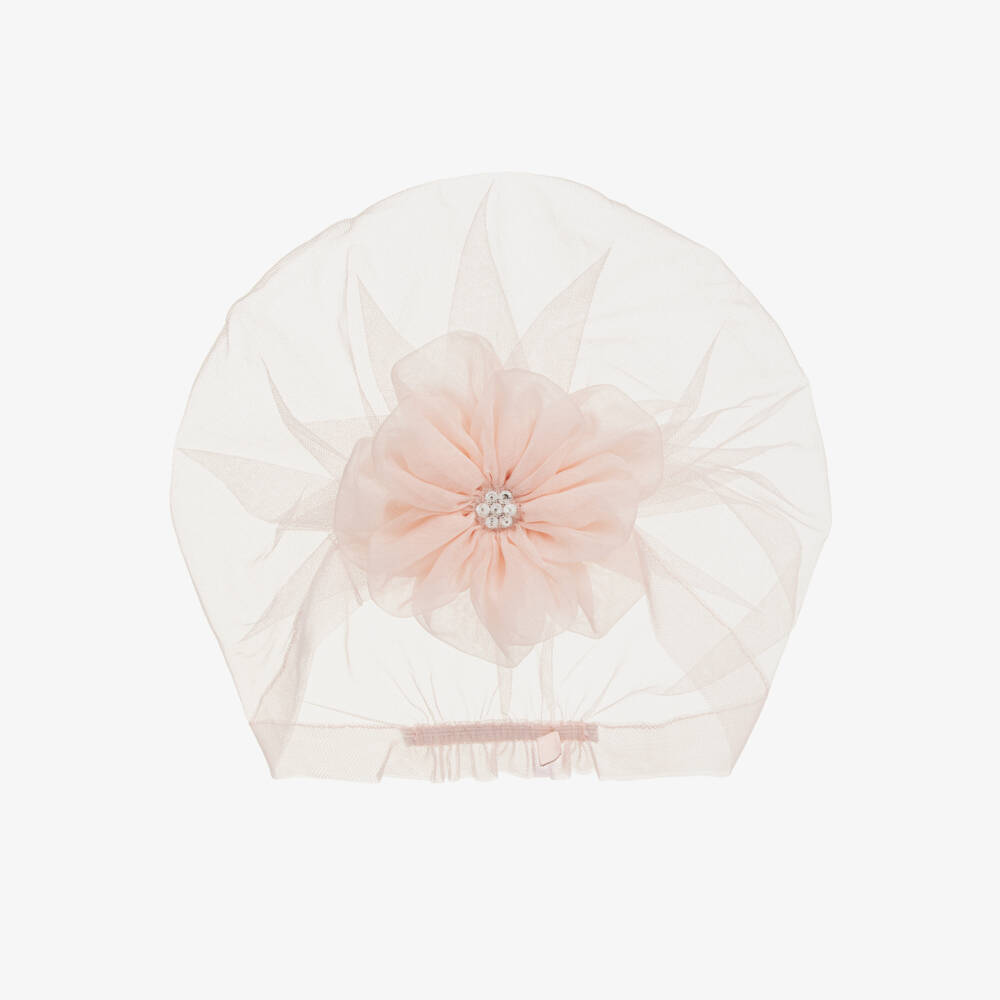 Tutu du Monde-Girls Delicate Pink Floral Turban | Childrensalon Outlet