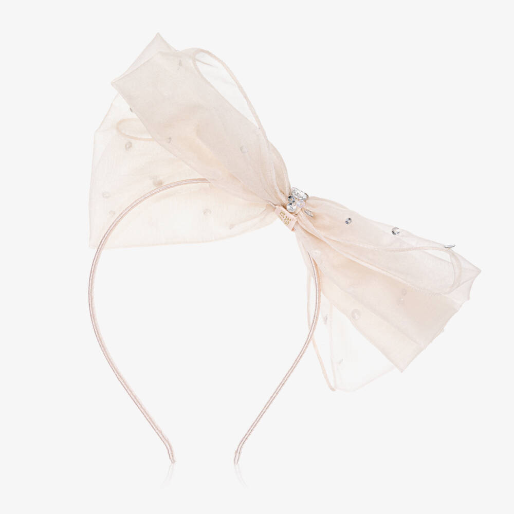 Tutu du Monde-Girls Delicate Pink Sequin Bow Headband | Childrensalon Outlet