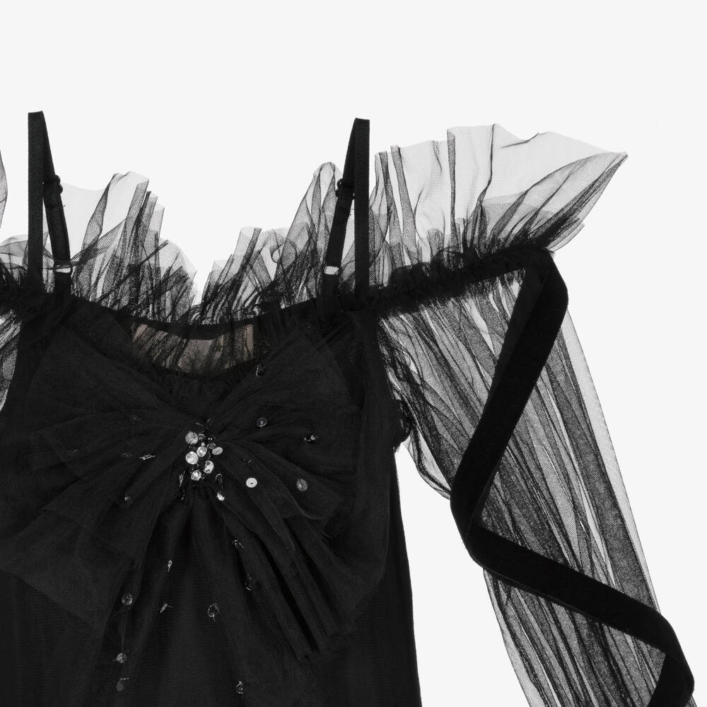Tutu du Monde-Girls Elegant Black Tulle Skirt Dress | Childrensalon Outlet