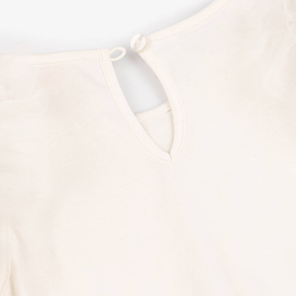 Tutu du Monde-Girls Elegant Ivory Beaded Tulle Dress | Childrensalon Outlet