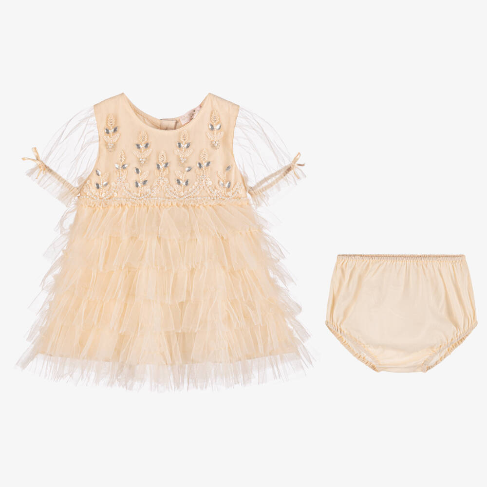 Tutu du Monde-Girls Elegant Ivory Tulle Frock | Childrensalon Outlet