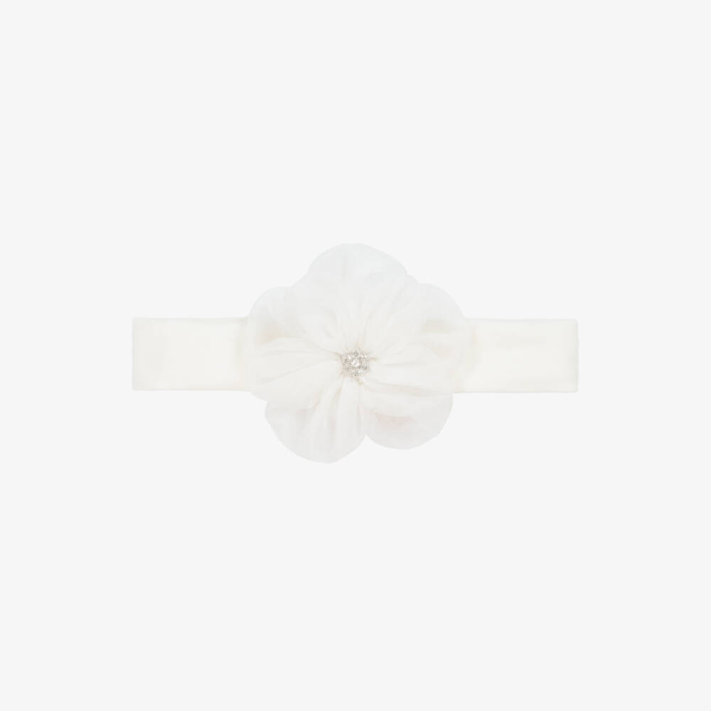 Tutu du Monde-Girls Elegant White Floral Hairband | Childrensalon Outlet