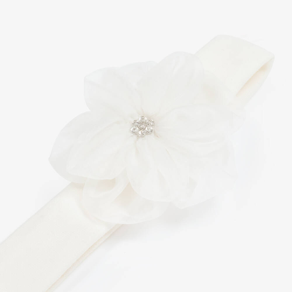 Tutu du Monde-Girls Elegant White Floral Hairband | Childrensalon Outlet