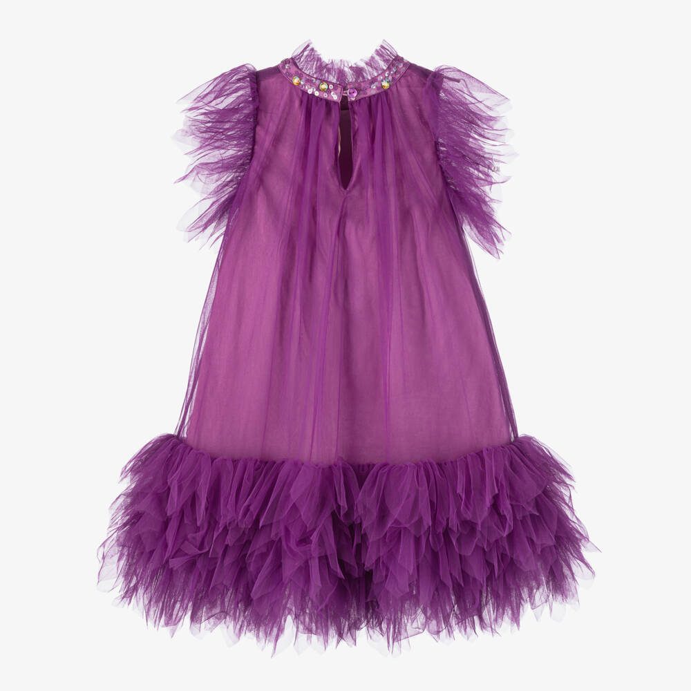 Tutu du Monde-Очаровательное сиреневое платье из тюля для девочек | Childrensalon Outlet