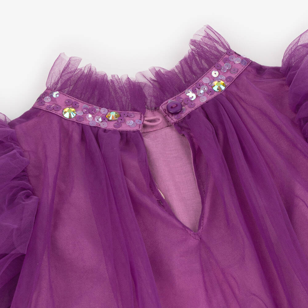 Tutu du Monde-Очаровательное сиреневое платье из тюля для девочек | Childrensalon Outlet