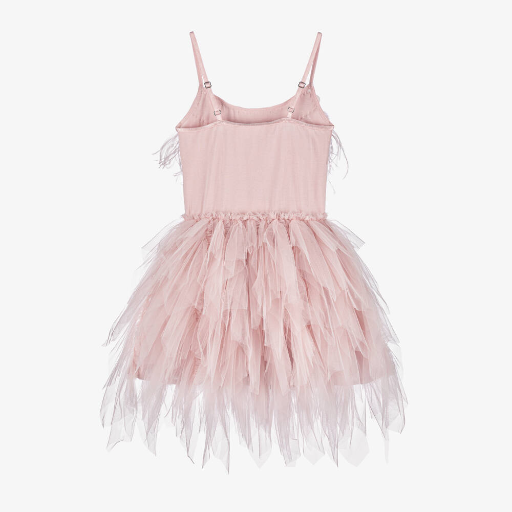 Tutu du Monde-Girls Feathered Pink Tulle Gown | Childrensalon Outlet