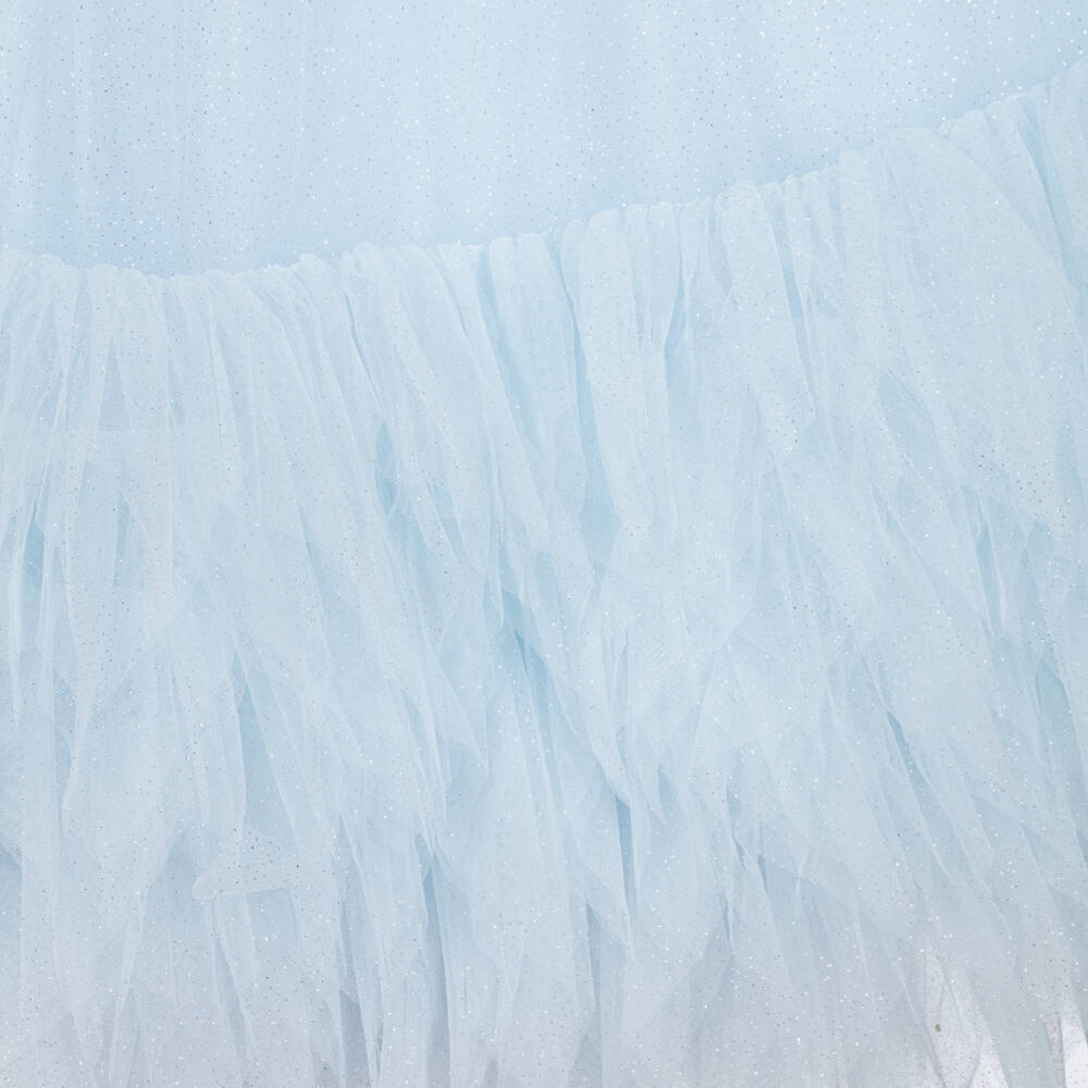 Tutu du Monde-Girls Glittery Pale Blue Tulle Dress | Childrensalon Outlet