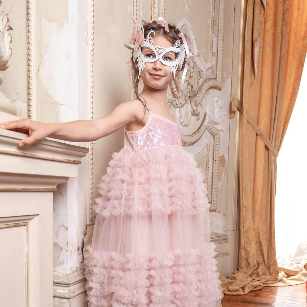 Tutu du Monde-فستان تول وردي مزين بالترتر للبنات | Childrensalon Outlet