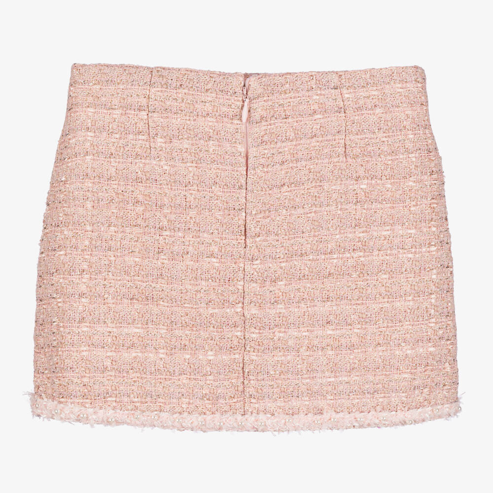 Tutu du Monde-Girls Glittery Pink Tweed Skirt | Childrensalon Outlet