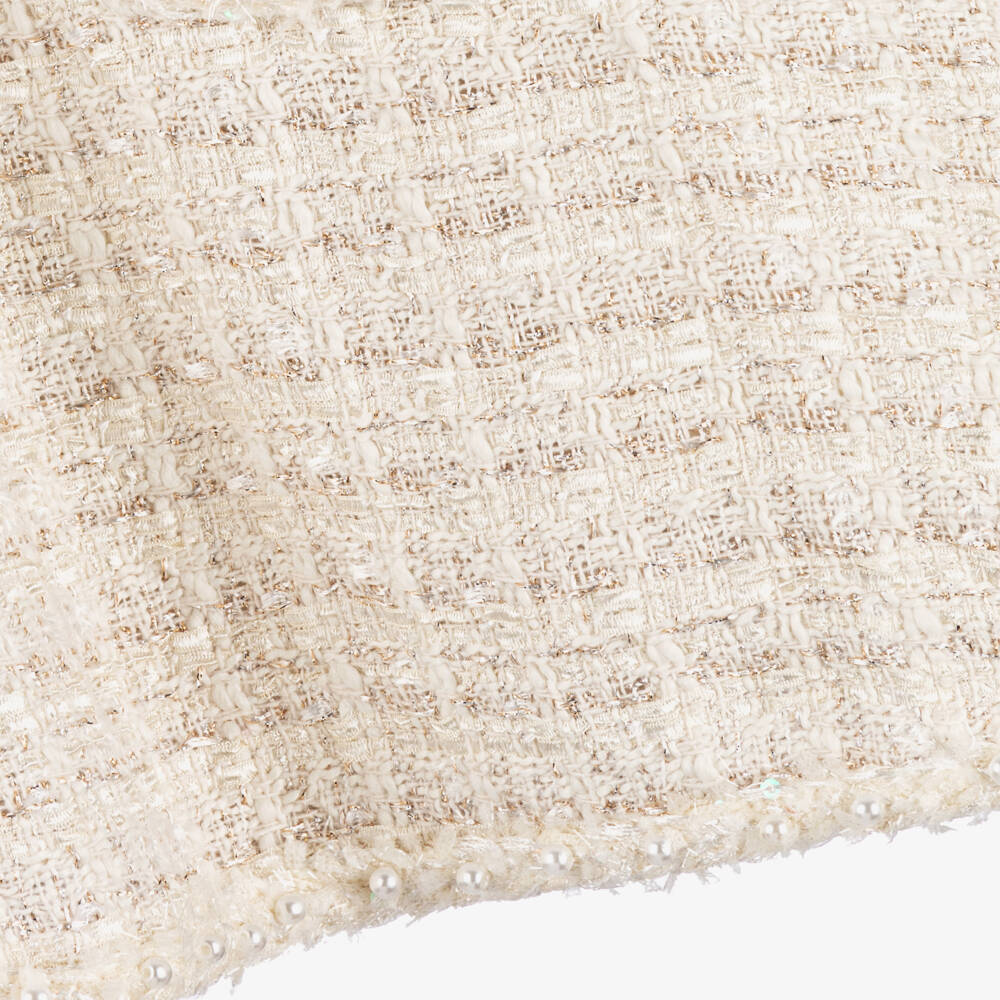 Tutu du Monde-Girls Ivory Glitter Tweed Dress | Childrensalon Outlet