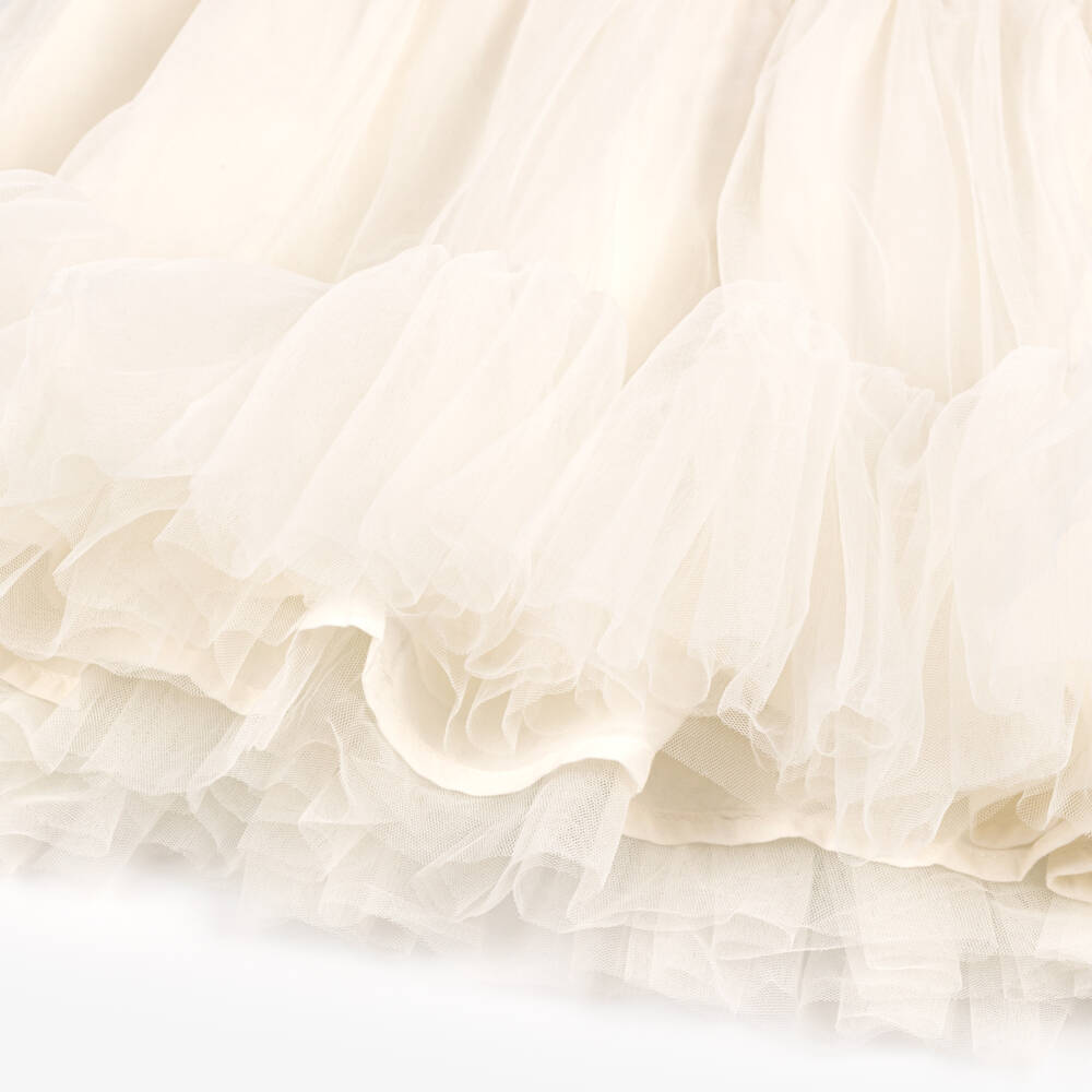 Tutu du Monde-Girls Ivory Tulle Bow Dress | Childrensalon Outlet