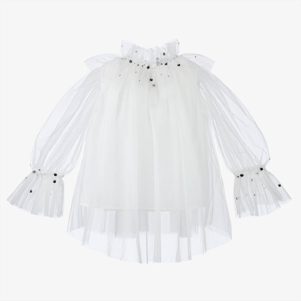 Tutu du Monde-Girls Ivory Tulle Circus Blouse | Childrensalon Outlet