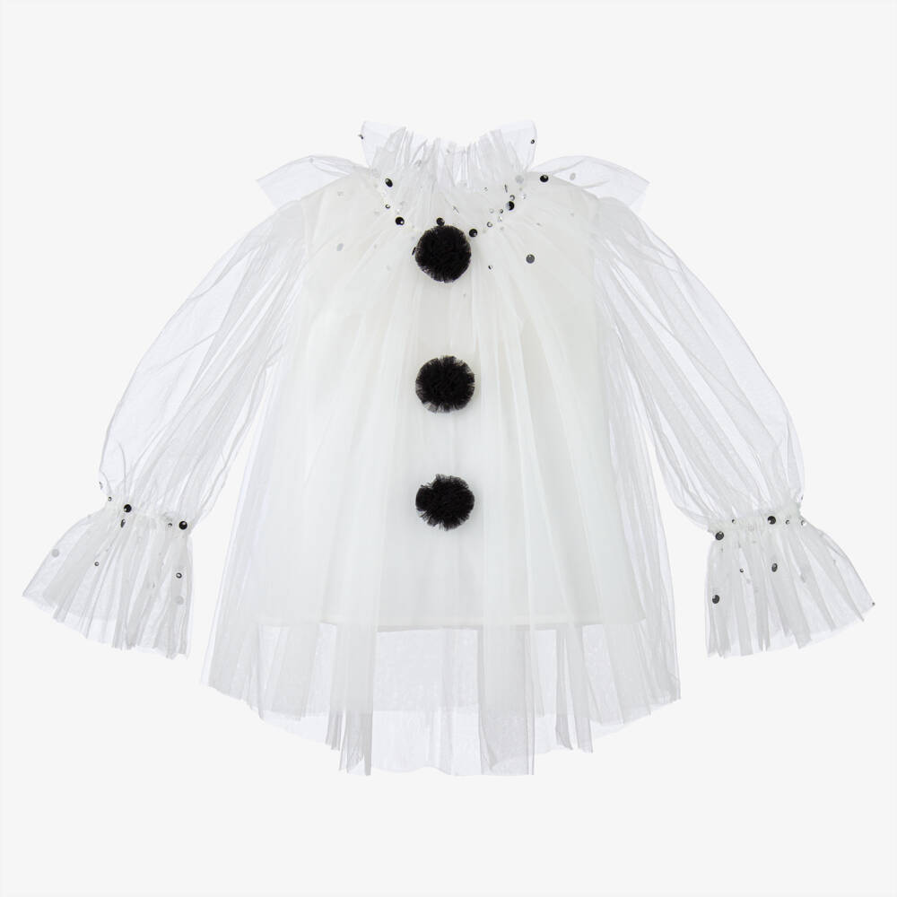 Tutu du Monde-Girls Ivory Tulle Circus Blouse | Childrensalon Outlet