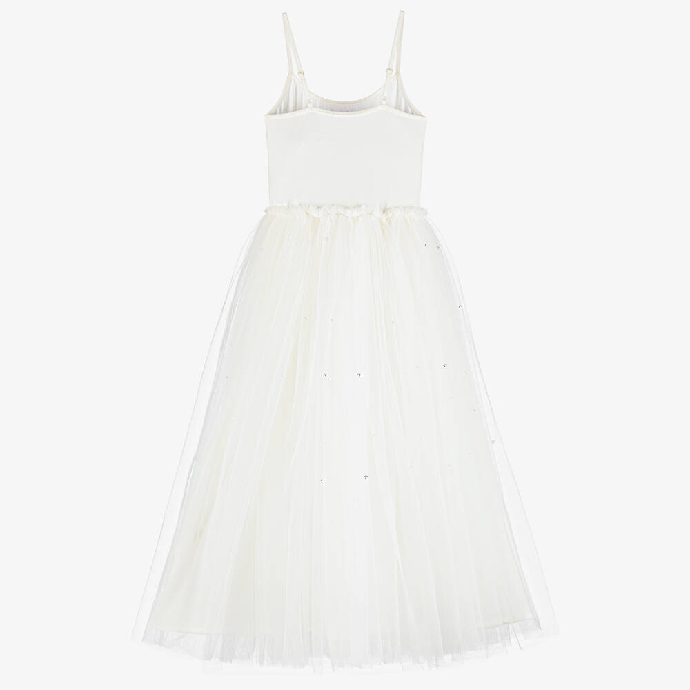 Tutu du Monde-Girls Ivory Tulle Sequin Dress  | Childrensalon Outlet
