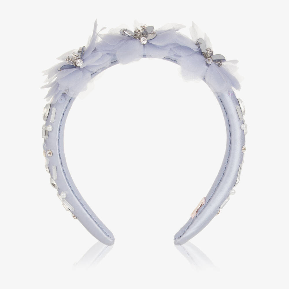 Tutu du Monde-Girls Lavender Blue Embellished Padded Hairband | Childrensalon Outlet