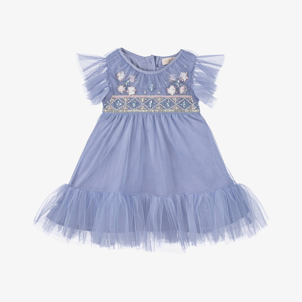Tutu du Monde-Girls Lavender Embellished Tulle Dress | Childrensalon Outlet