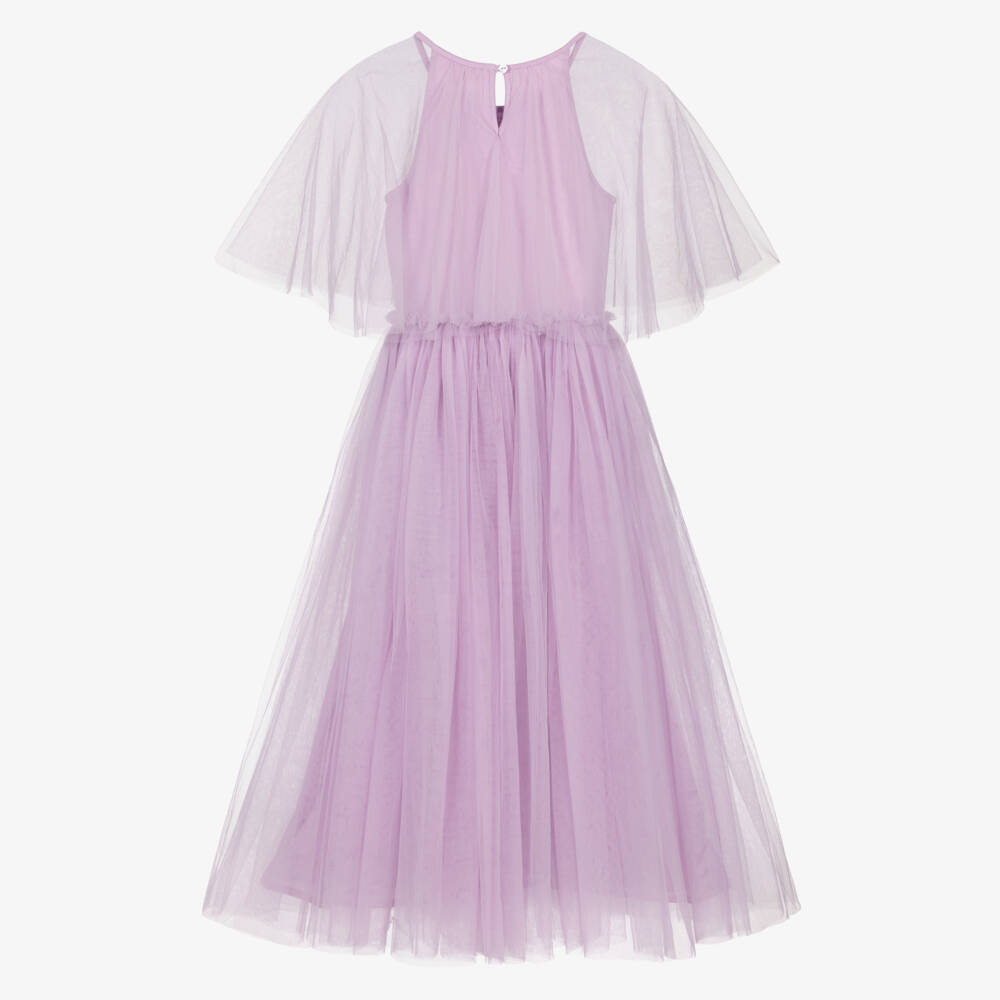 Tutu du Monde-Girls Lavender Purple Tulle Jewelled Maxi Dress | Childrensalon Outlet