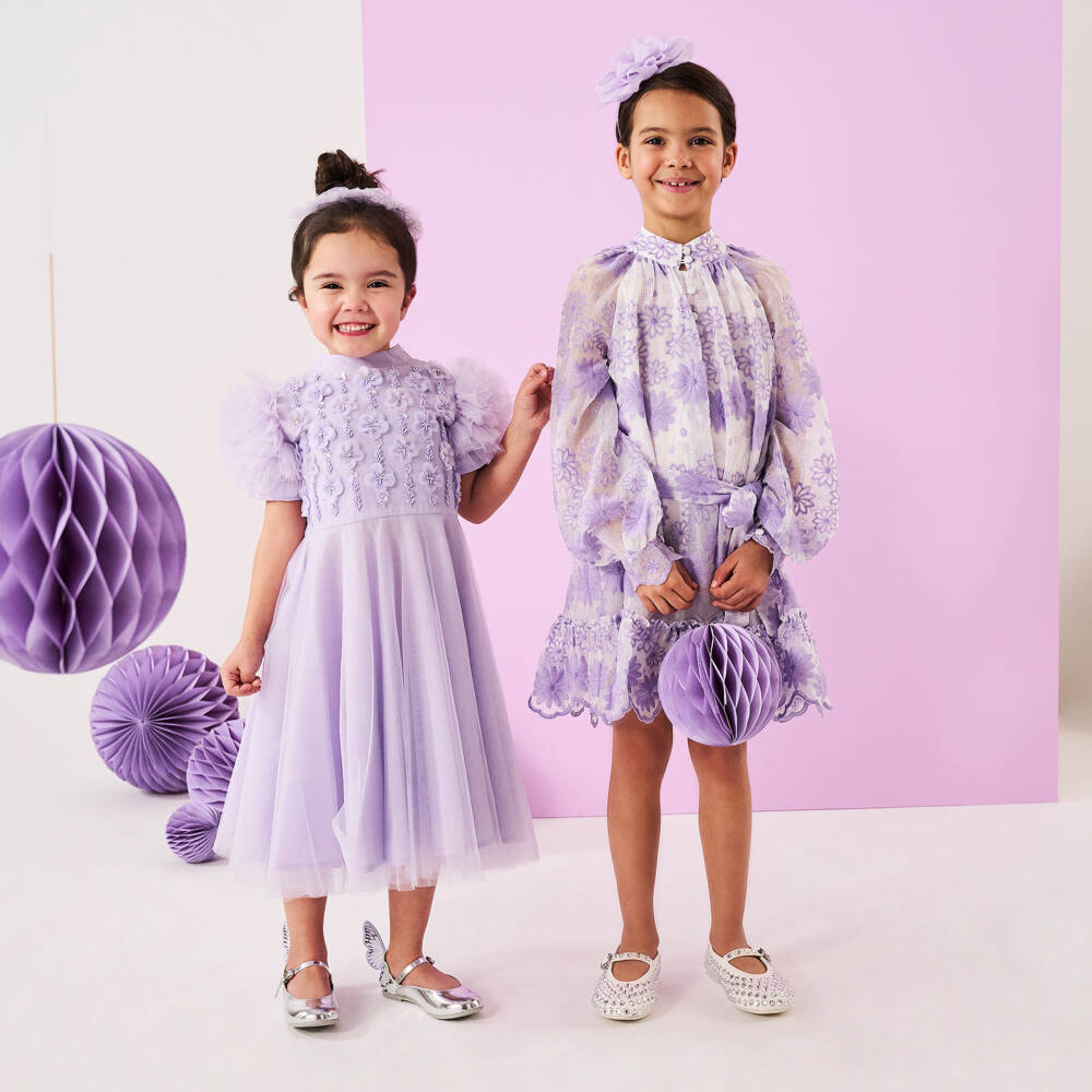 Tutu du Monde-Платье из лавандового тюля для девочек | Childrensalon Outlet