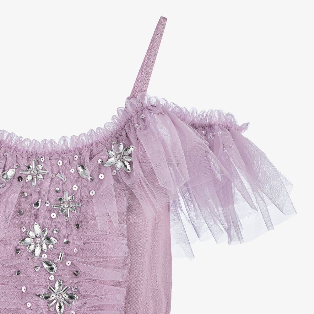 Tutu du Monde-Girls Lilac Embellished Tulle Gown | Childrensalon Outlet