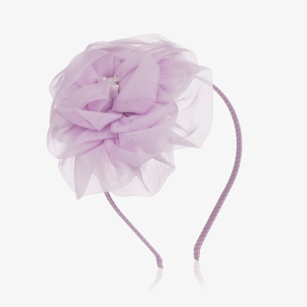 Tutu du Monde-Girls Lilac Organza Bloom Headpiece | Childrensalon Outlet