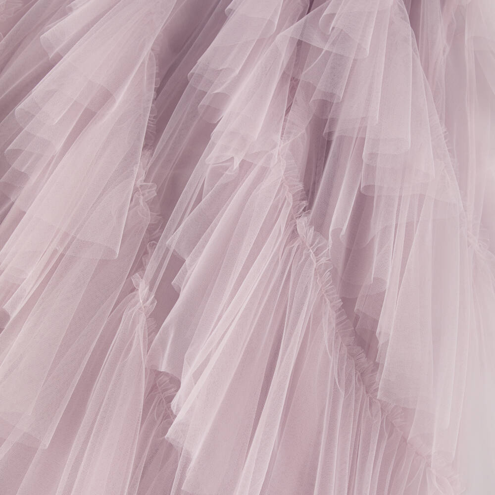 Tutu du Monde-Girls Lilac Purple Sequinned Tulle Maxi Dress | Childrensalon Outlet