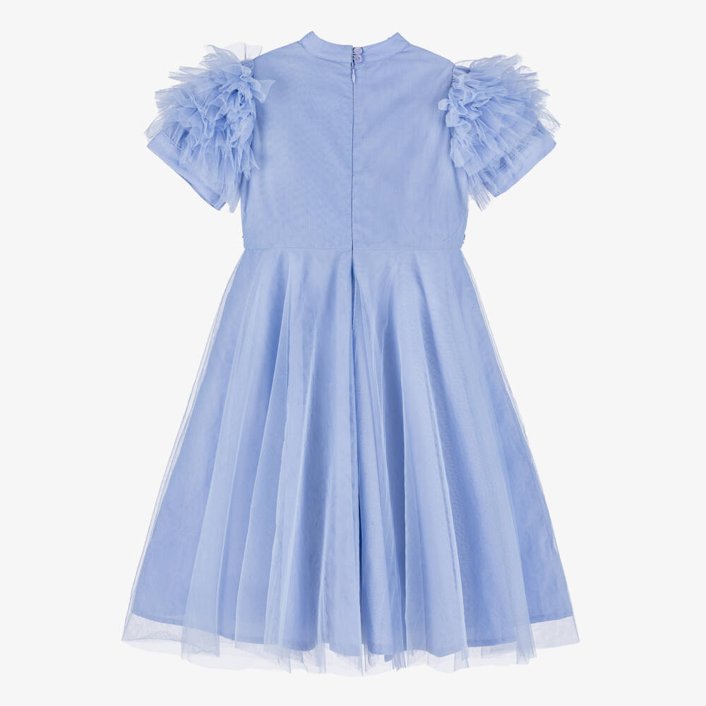 Tutu du Monde-Girls Lilac Purple Tulle Dress with Sequin Flowers | Childrensalon Outlet
