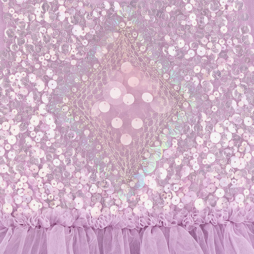 Tutu du Monde-Girls Lilac Sequin Tulle Dress | Childrensalon Outlet