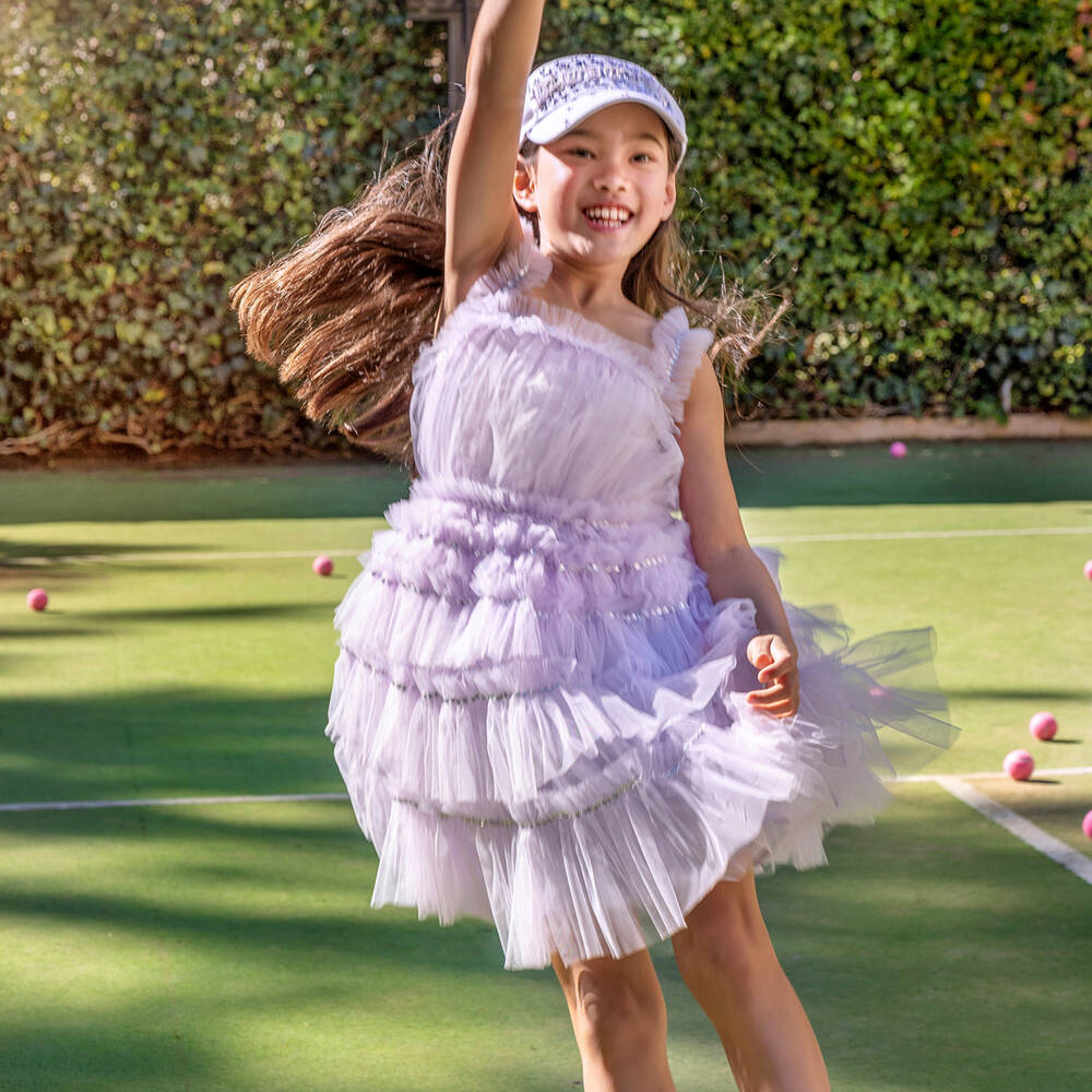 Tutu du Monde-Girls Lilac Sequined Tulle Gown | Childrensalon Outlet