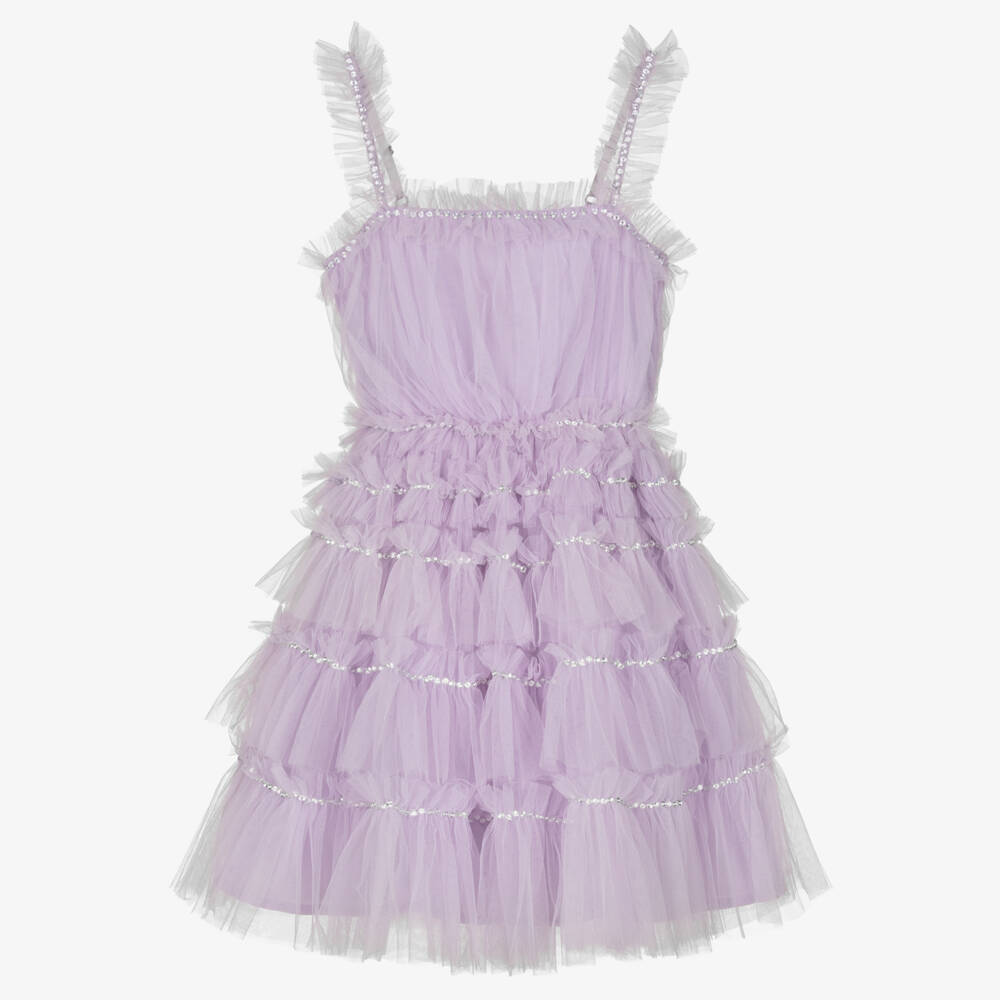 Tutu du Monde-Girls Lilac Sequined Tulle Gown | Childrensalon Outlet