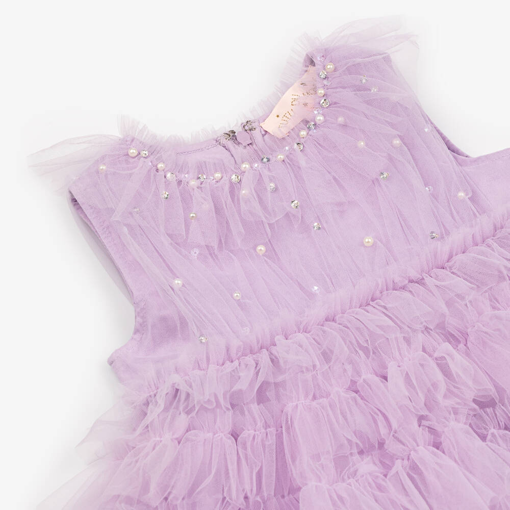 Tutu du Monde-Girls' Lilac Tulle Pearl Gown | Childrensalon Outlet
