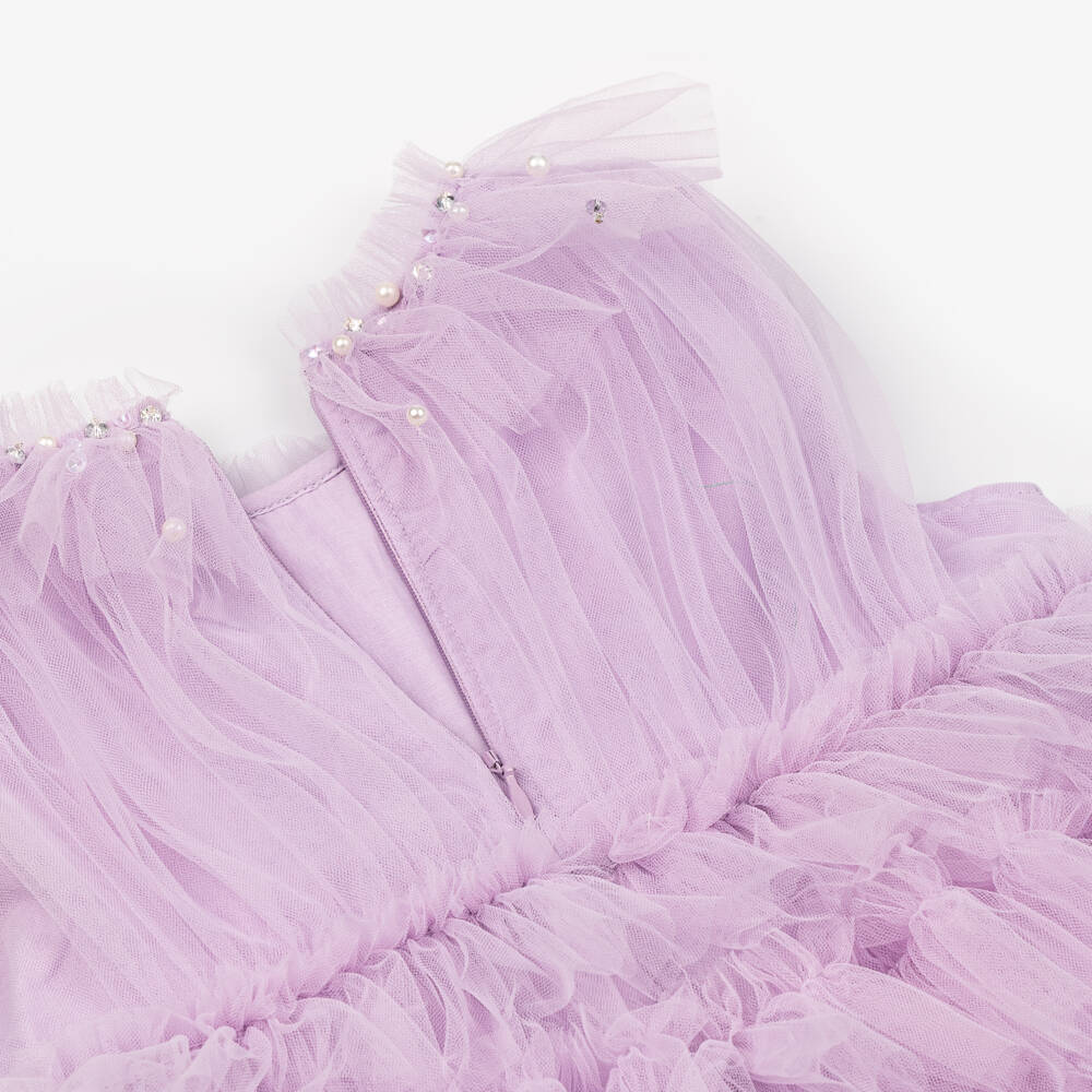 Tutu du Monde-Girls' Lilac Tulle Pearl Gown | Childrensalon Outlet