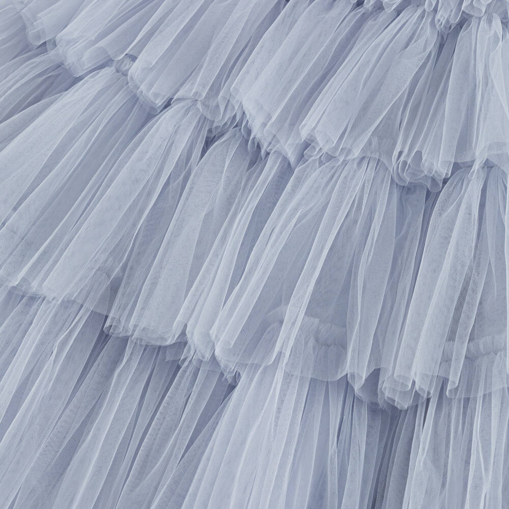 Tutu du Monde-Girls Long Lavender Blue Tiered Tulle Dress | Childrensalon Outlet