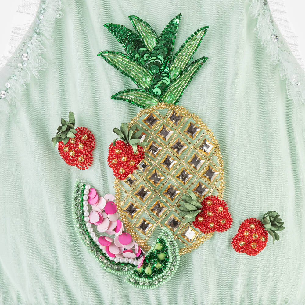 Tutu du Monde-Girls Mint Green Sequin Tulle Dress | Childrensalon Outlet