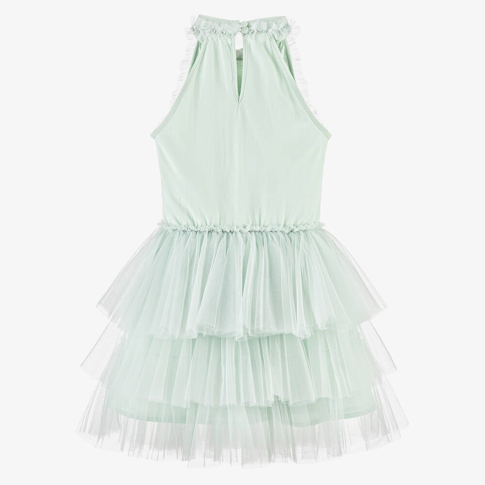 Tutu du Monde-Girls Mint Green Sequin Tulle Dress | Childrensalon Outlet
