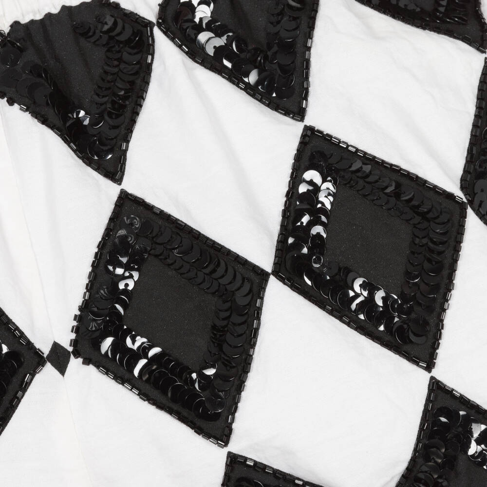 Tutu du Monde-Girls' Monochrome Harlequin Party Shorts | Childrensalon Outlet