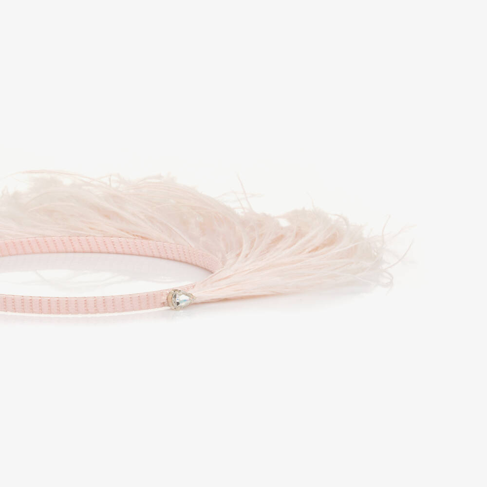 Tutu du Monde-Girls Pale Pink Feather Hairband | Childrensalon Outlet