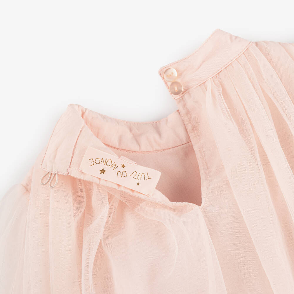 Tutu du Monde-Girls Pale Pink Jewel-Embellished Tulle Dress | Childrensalon Outlet