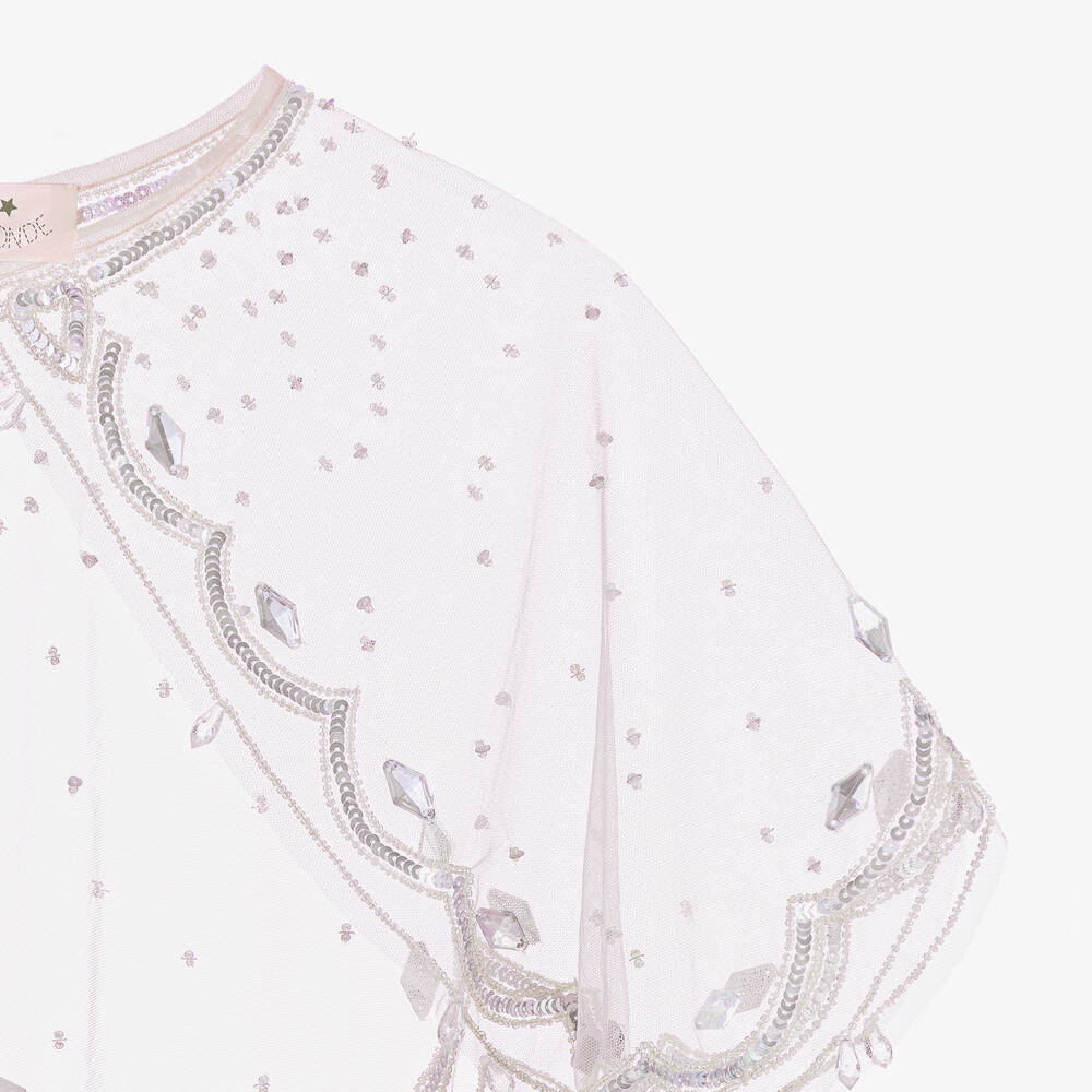 Tutu du Monde-Girls Pale Pink Sequin Tulle Cape | Childrensalon Outlet