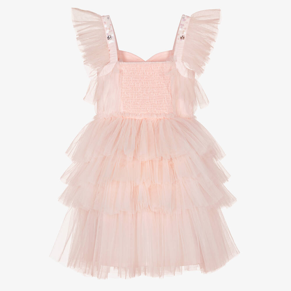 Tutu du Monde-فستان فاخر من التول الوردي الفاتح للبنات | Childrensalon Outlet