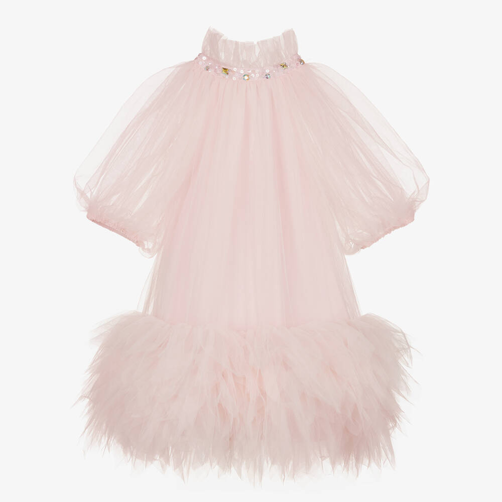 Tutu du Monde - Girls Pale Pink Tulle Dress | Childrensalon Outlet