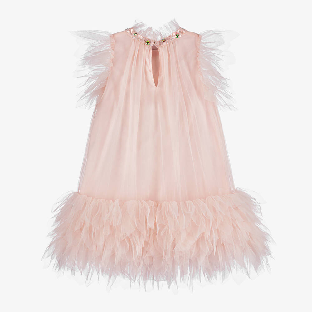 Tutu du Monde-Girls Pale Pink Tulle Dress | Childrensalon Outlet