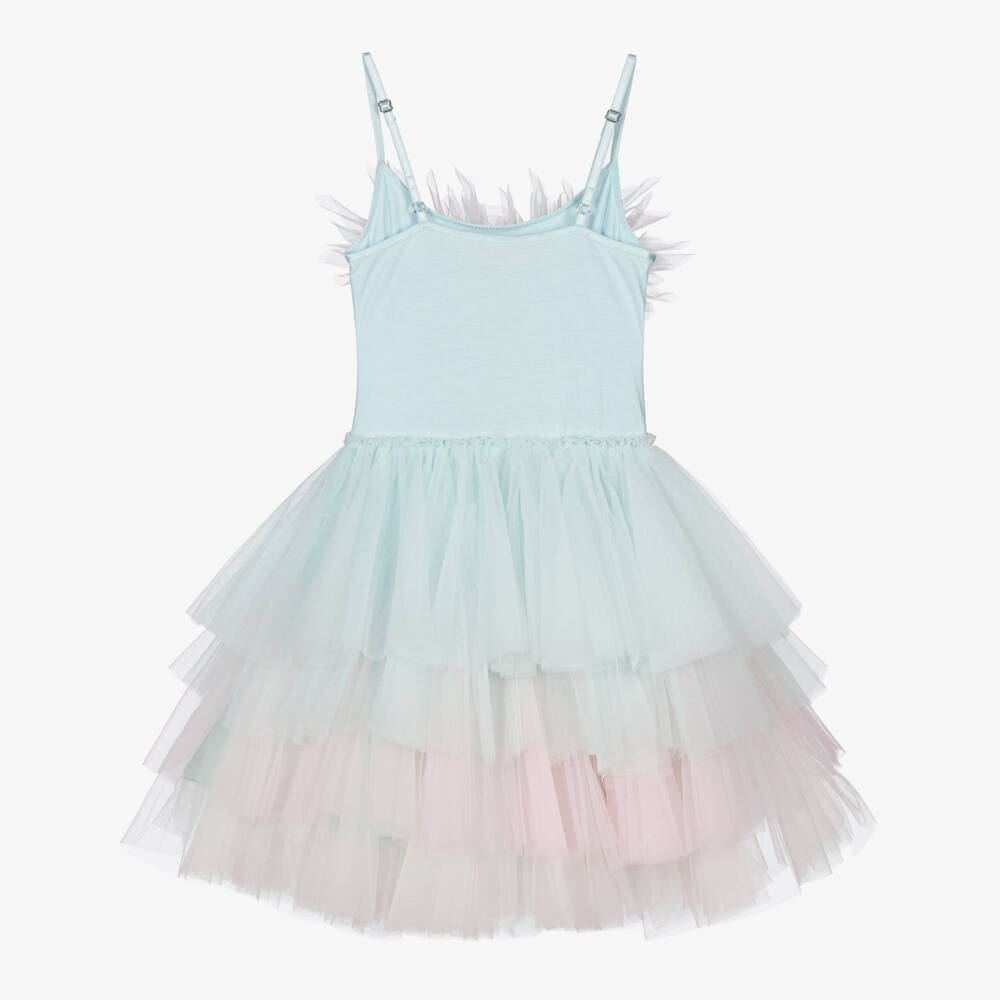 Tutu du Monde-Girls Pastel Blue & Pink Tulle Dress with Sequin Embellishment | Childrensalon Outlet