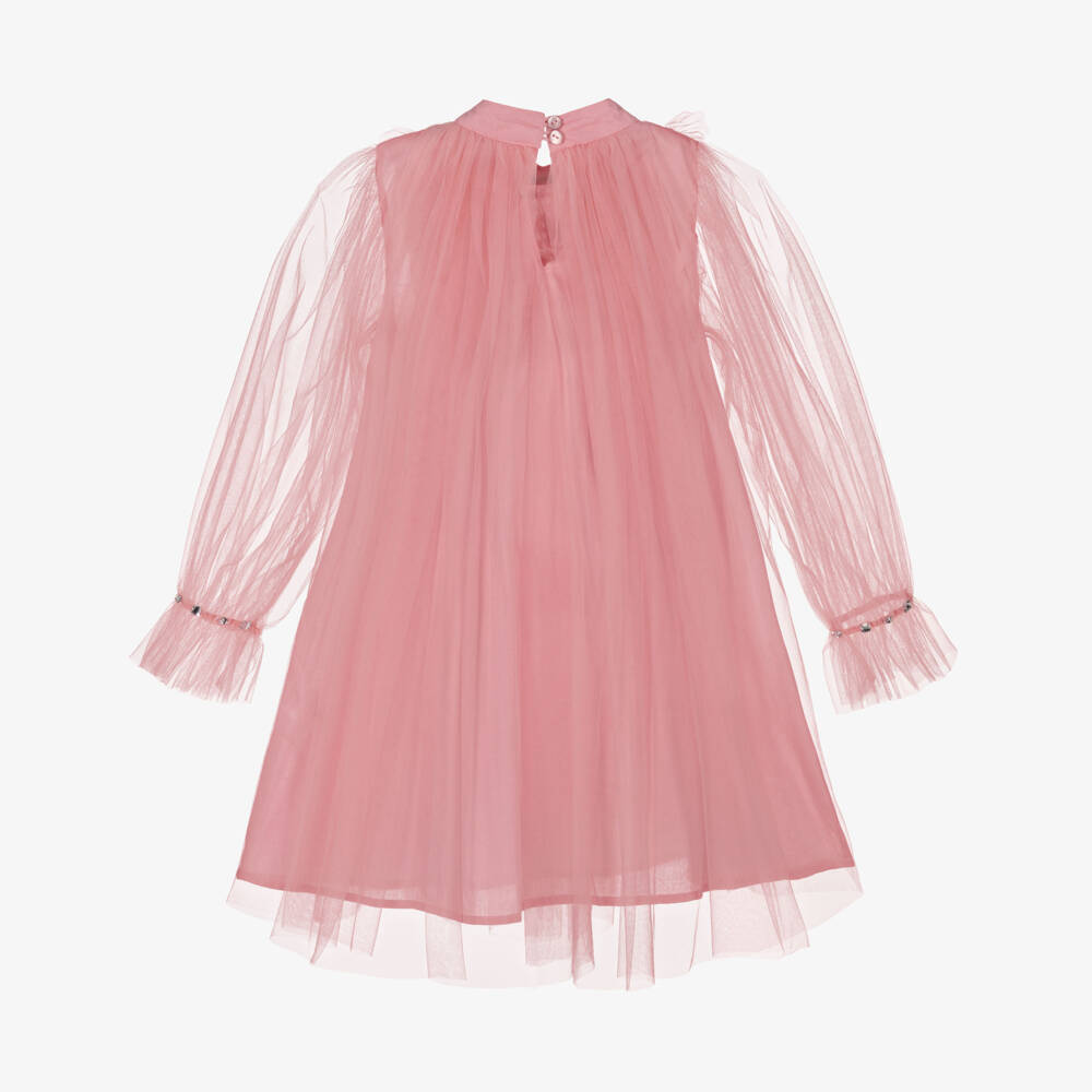 Tutu du Monde-Girls Pastel Pink Tulle Dress with Diamantés | Childrensalon Outlet