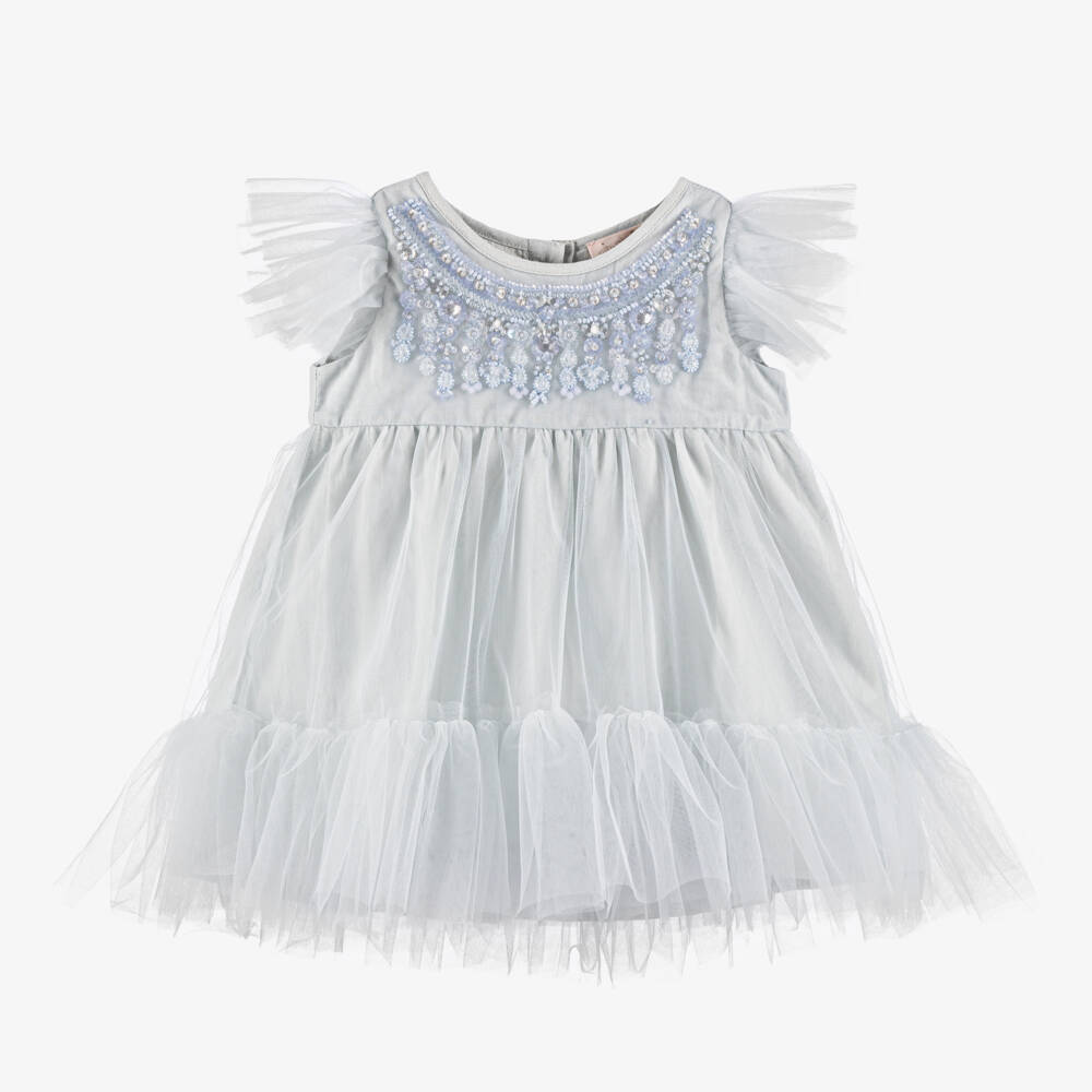 Tutu du Monde-Girls Pastel Tulle Beaded Gown | Childrensalon Outlet