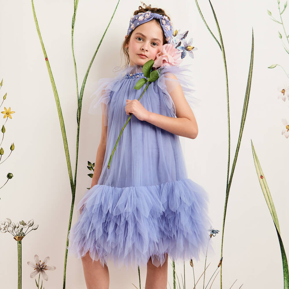 Tutu du Monde-Girls Periwinkle Sparkle Tulle Gown | Childrensalon Outlet