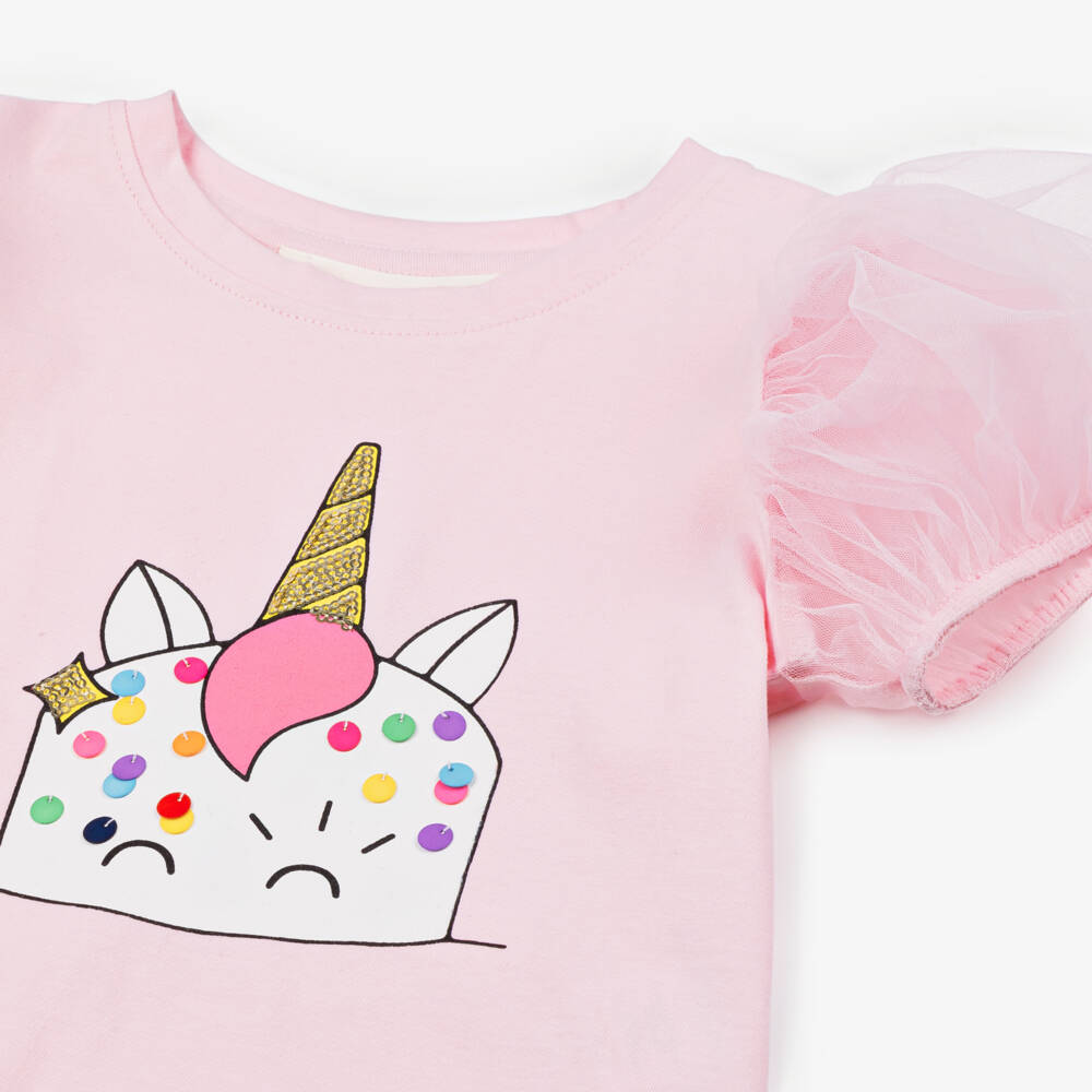 Tutu du Monde-Girls Pink Fantasy Unicorn Tee | Childrensalon Outlet