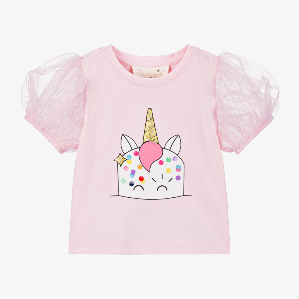 Tutu du Monde-Girls Pink Fantasy Unicorn Tee | Childrensalon Outlet