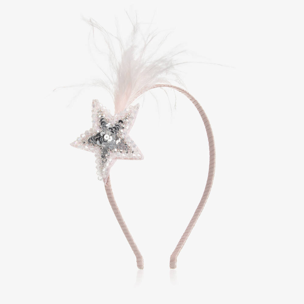 Tutu du Monde - Girls Pink Feather Star Hairband | Childrensalon